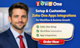setup zoho one books campaigns mail salesiq analytics people forms integration