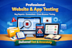 manually test your website or app for bugs and usability issues