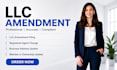 do llc amendment, llc dissolution,llc reinstatement, llc address change