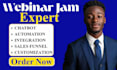 setup webinarjam automated webinar funnel goto webinar live webinar clickfunnel