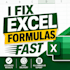 fix your excel formulas or create a custom formula for you