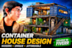 create modern container house ai designs