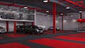 redesign car showroom interior, dealership facility layout, render auto workshop