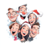 draw christmas cartoon caricature