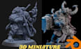 sculpt miniatures, figurines and creatures for 3d printing
