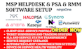 do msp helpdesk connectwise halopsa syncro atera kaseya ninjaone n able pulseway