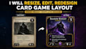 design, edit and resize tarot, poker, oracle card game layouts, template design