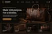 design squarespace leather goods maker website bags website artisancraft website