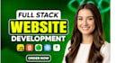 do full stack webite in php laravel, react website javascript python django next