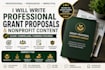 write professional grant proposals and nonprofit content