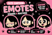 create cute expressive cartoon stickers and emotes