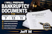 prepare bankruptcy documents for chapter 7, 13 or 11