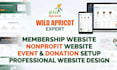 create a responsive wild apricot nonprofit website