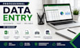 do professional data entry, copy paste, and excel data entry work