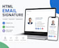 make clickable html email signature for gmail, animated logo, outlook signature