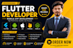 do flutter mobile app development, android app, ios app, as a flutter developer