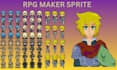 create rpg maker mv mz sprite, faceset and game character assets