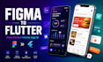convert figma to flutter app ui, android ios mobile app with clean code