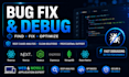 debug and fix react nextjs nodejs and react native issues