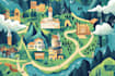 draw a unique vector or isometric map