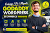 redesign godaddy website fix migrate godaddy wordpress ecommerce website