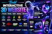 build interactive 3d website, threejs webgl gsap webflow landing page wix studio