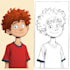 design a 2d cartoon character