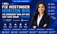 fix hostinger horizon bug fix emergent web app bug edit code error supabase