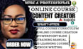 create masterclass online course content, curriculum, and elearning development