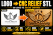 convert logo to cnc vcarve relief stl file
