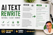 rewrite your ai generated text into natural human prose