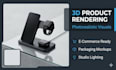 create photorealistic 3d product rendering and packaging mockups