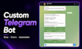 develop a custom telegram bot with automation of discord bot