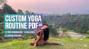 create a custom yoga routine and personalized lesson plan PDF