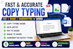 provide copy paste and typing services