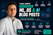 write professional ml, ds and ai blog posts