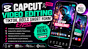 capcut pro video editing for tiktok, shorts reels