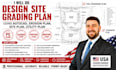 design site grading plan using autocad, erosion plan, site plan, utility plan