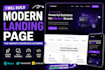 build a modern react landing page