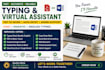 do PDF to word typing data entry and virtual assistant work