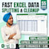 split and clean messy excel data into organized columns fast