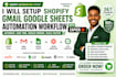 setup shopify gmail google sheets automation workflow with zapier