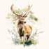 paint animals watercolor or digital illustration