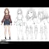 create professional anime character sheet and reference