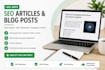 write ai generated articles and blog posts