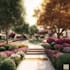 create a landscape design, front yard, backyard, flower