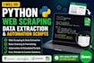 do python web scraping data extraction and automation scripts