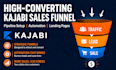 build a high converting kajabi sales funnel and pipeline setup