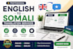 translate english to somali proffessionaly