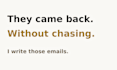 write nurture emails that revive leads who went quiet